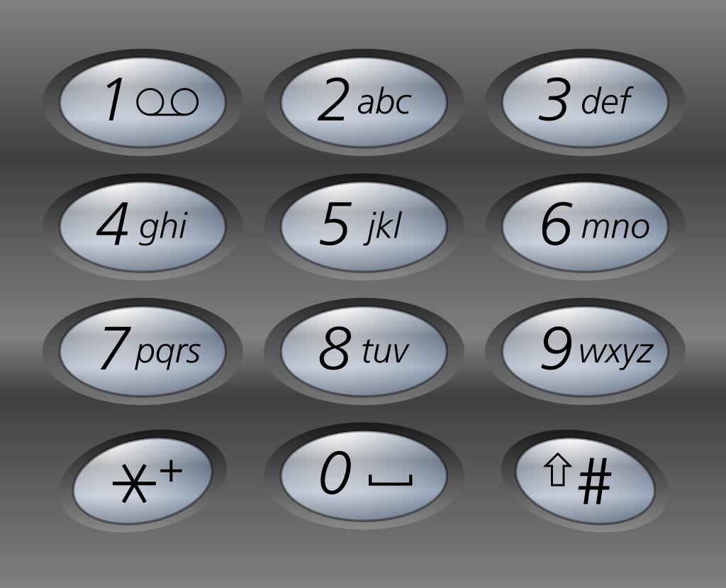 A keypad using the ITU E.161 standard.